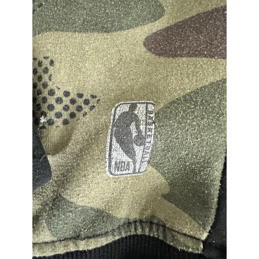 NBA Boys Youth Large (14-16) Camo Colorblock Pullover Hoodie - Black/Green - Picture 6 of 8